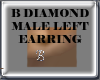 ! B Male Diamond Earring
