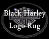 Black Harley Logo Rug