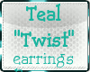 LTR Teal Twist Earrings