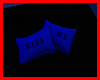 Kiss Me Blue Pillow