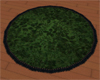 Fringed Green Circle Rug
