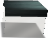 GLASS+BLACK WOOD TABLE