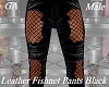 Leather Fishnet Pants M
