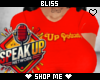 RL Speak up red tee