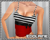 E~ Striped Top Red