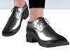 Chrome Silver Suit Shoes