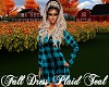 Fall Dress Plaid Teal