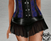 Leather corset b/b lace 