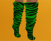 Green Tiger Stripe Socks Tall (F)