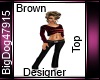 [BD] Brown Designer Top