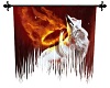Fire Wolf Tapestry