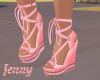 pink wedged heel shoes
