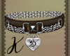 Chained brown D collar