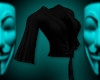 [SC] Black Open Blouse