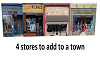 Row of 4 store fronts