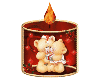 Christmas Teddy Candle