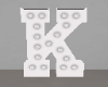 White Letter K Sign