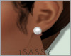 S| White Stud Earring