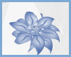 (R)Lapel Blue Flower