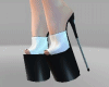 Black white love heels
