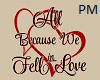 Red Love Wall Quote PM