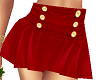 Short pleated red skirt