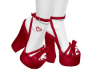 Red flirtatious sneakers