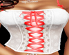 Red White Corset Top