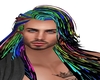 Rainbow Drip Male Hair