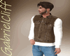 Jeans Brown &White Shirt