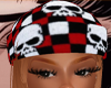 checkered skull beanie F