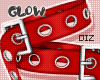 !!D Glow Straps Red L