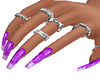 VDay Purple Nails N Ring