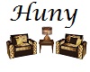 HF Brn-Gold Chairs