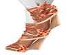 Peach print sandals