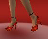 red party heel shoes.