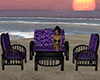 Purple & Black Patio Set