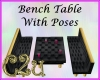 C2u Gold/Blk Bench Table