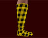 Yellow Sock Plaid Tall M