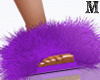 Fur Slides Purple Purp M