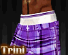 Purple plaid shorts