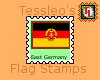 East German flag stamp