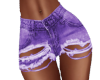 Torn Purple Denim Shorts