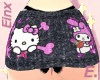 e. glittery sanrio skirt