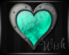 {Wish}Teal Heart Sticker