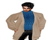 BLUE KNIT SWEATER & COAT