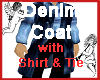Denim Coat with ShirtTie