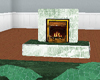 Romantic Green Fireplace