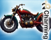 red/teal motorcycle