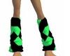 Green Black Swirl Socks